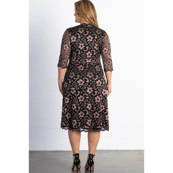 Kiyonna Mon Cherie Plus Size Lace Dress Size 1x EUC - Picture 3 of 5